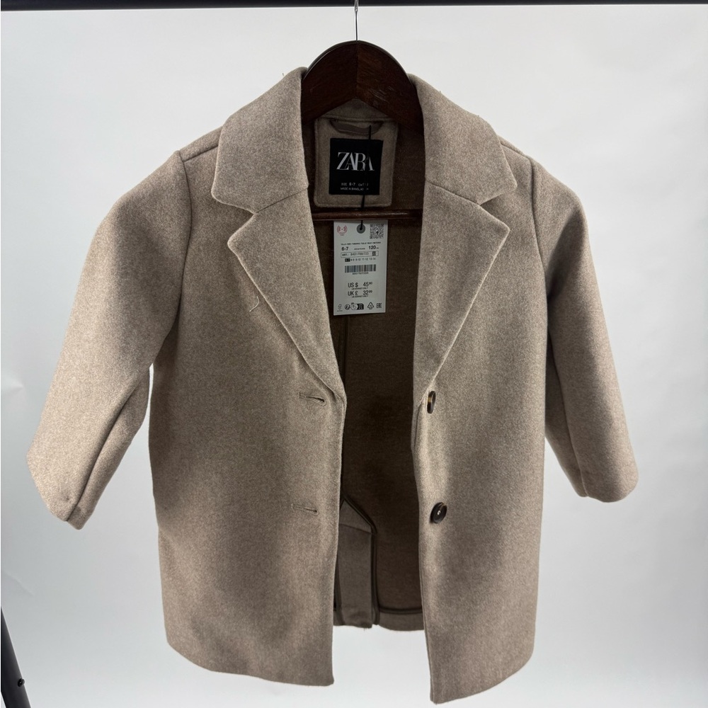 Zara Kids Beige Blazer Coat